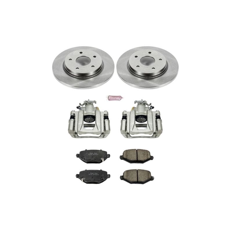 PowerStop — OE Stock Replacement Low-Dust Ceramic Brake Pad, Rotor and Caliper Kit