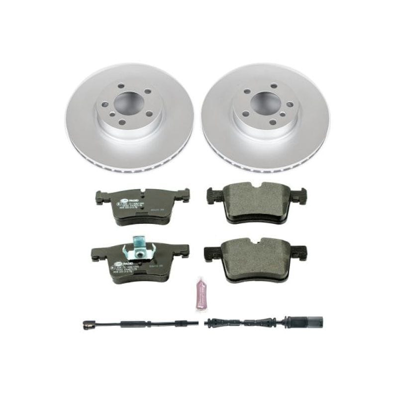 PowerStop — Genuine Geomet Coated Rotors, ECE-R90 Brake Pads + Hardware Kit