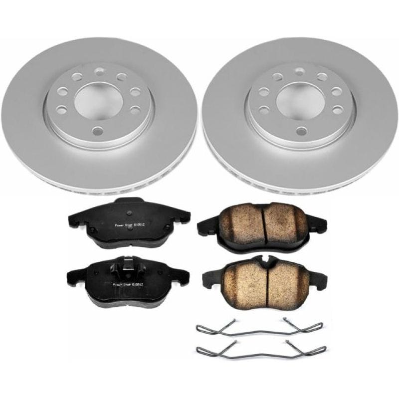 PowerStop — Genuine Geomet Coated Rotor and Carbon-Fiber Ceramic Brake Pad Kit