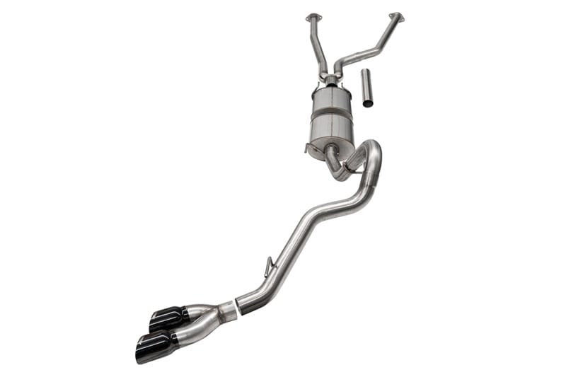CORSA Performance — 3in. Cat-Back Side Exit Exhaust System with Twin 4in. Black PVD Tips