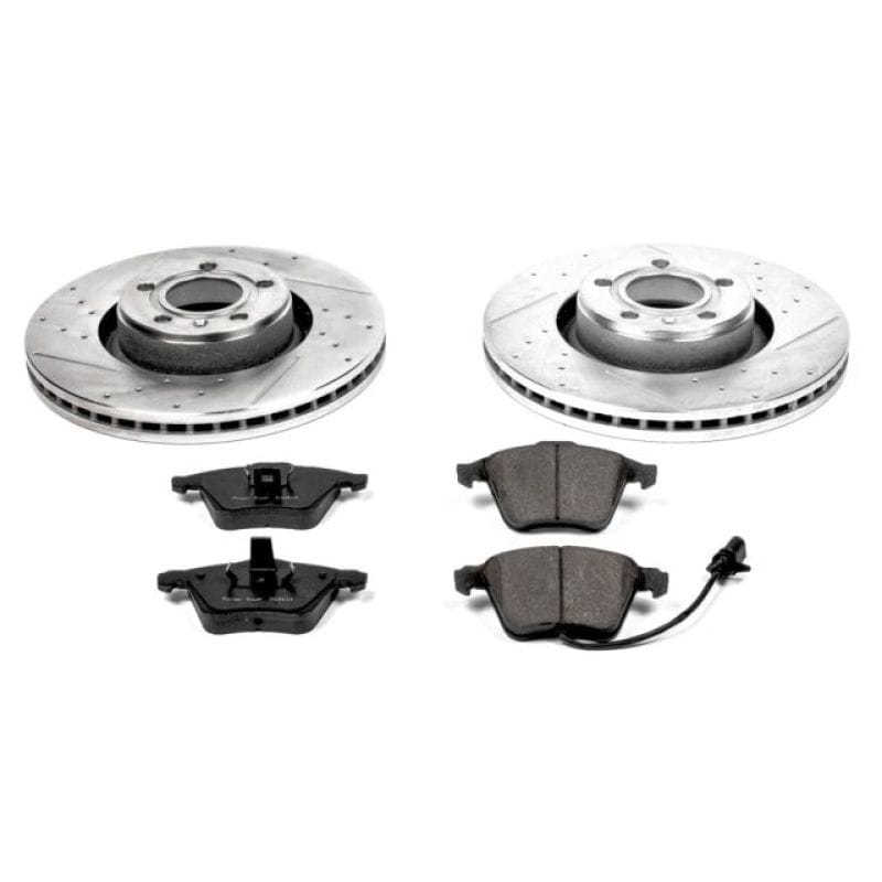 PowerStop — Z23 Daily Driver Carbon-Fiber Ceramic Brake Pad and Drilled & Slotted Rotor Kit