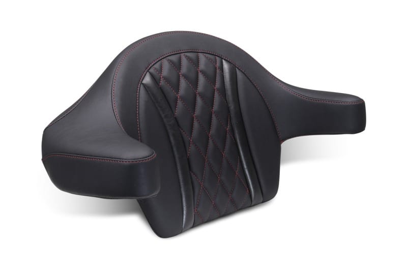 Mustang Motorcycle — Mustang 23-25 Harley CVO Road Glide (ST) Deluxe Diamond Ext Arm Wrap-around Backrest Black