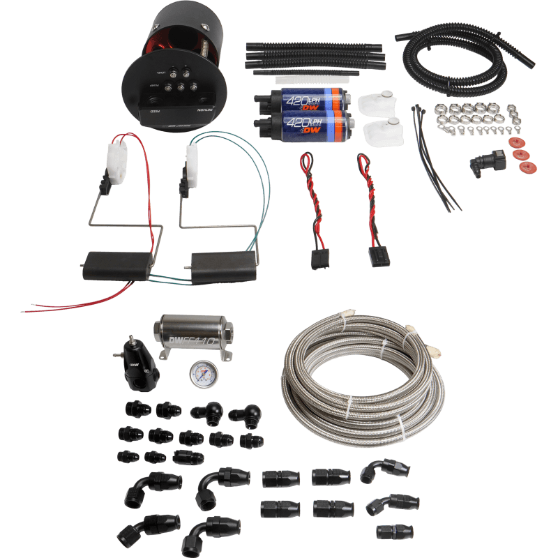 DeatschWerks — 1992-2006 BMW 3-Series E36/E46 X2 Module + DW420 Pumps + PTFE Plumbing Kit