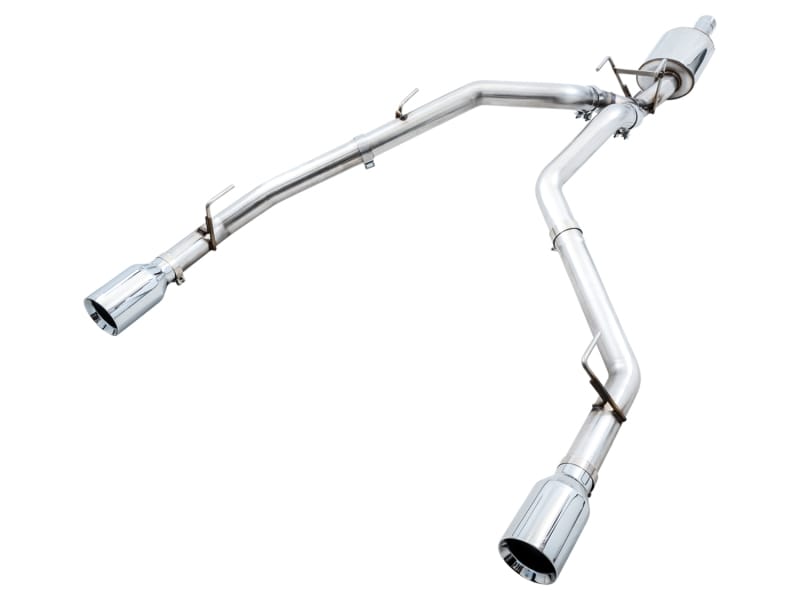 AWE Tuning — AWE 0FG Dual Rear Exit Catback for 4th Gen RAM 1500 5.7L (w/o bumper cutouts)