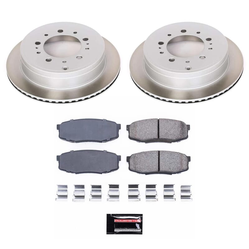 PowerStop — Semi-Coated Rotor and Low-Dust Ceramic Brake Pad Kit