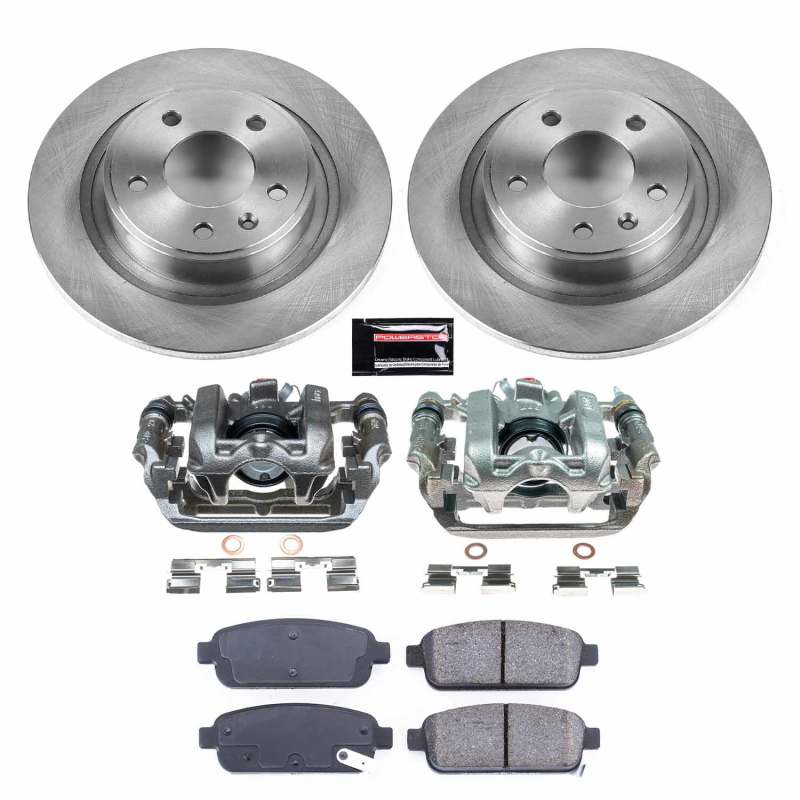 PowerStop — OE Stock Replacement Low-Dust Ceramic Brake Pad, Rotor and Caliper Kit