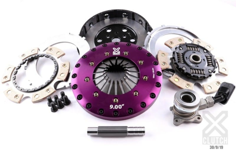 XCLUTCH — Clutch Kit Inc Chromoly Flywheel + HRB; 9" Twin Sprung Ceramic Clutch Discs 