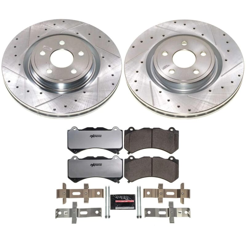 PowerStop — Z26 Street Performance Ceramic Brake Pad and Drilled & Slotted Rotor Kit