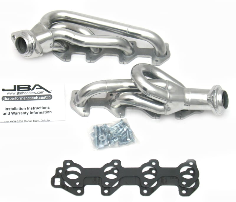 JBA — JBA 00-03 Dodge 4.7L PowerTech 1-1/2in Primary Silver Ctd Cat4Ward Header
Exhaust Header