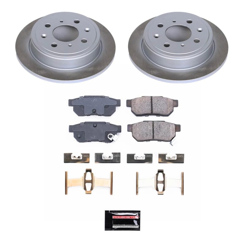 PowerStop — Semi-Coated Rotor and Low-Dust Ceramic Brake Pad Kit