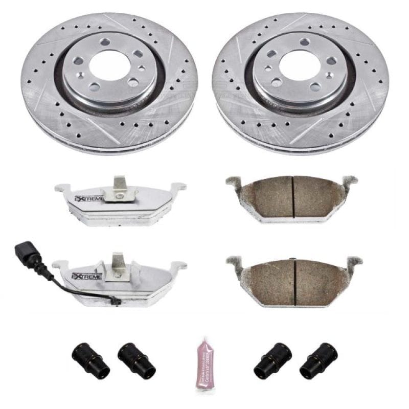PowerStop — Z26 Street Performance Ceramic Brake Pad and Drilled & Slotted Rotor Kit