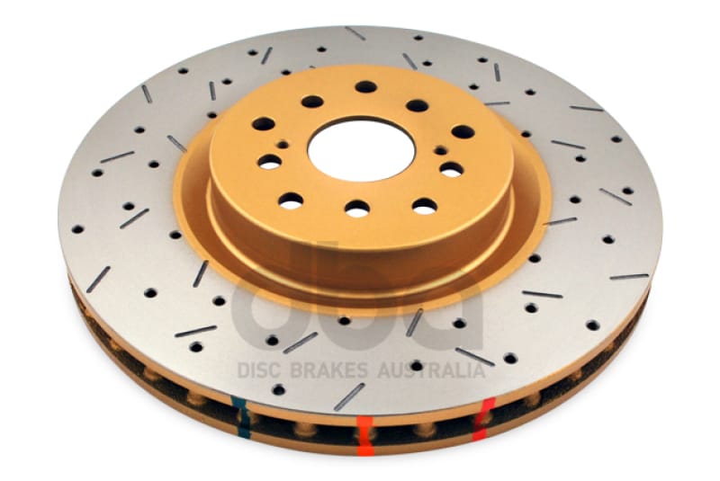 DBA — 4000 Series Rotor - Cross Drilled/Slotted Uni-Directional Rotor
Front 4000 Series XS Gold Brake Rotor