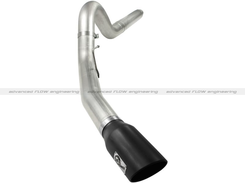 aFe — MACH Force XP 5"DPFBack Stainless Steel Exht Sys; Ford Diesel Trk 08-10 V8-6.4L
Large Bore-HD 5 IN 409 Stainless Steel DPF-Back Exhaust System w/Black Tip