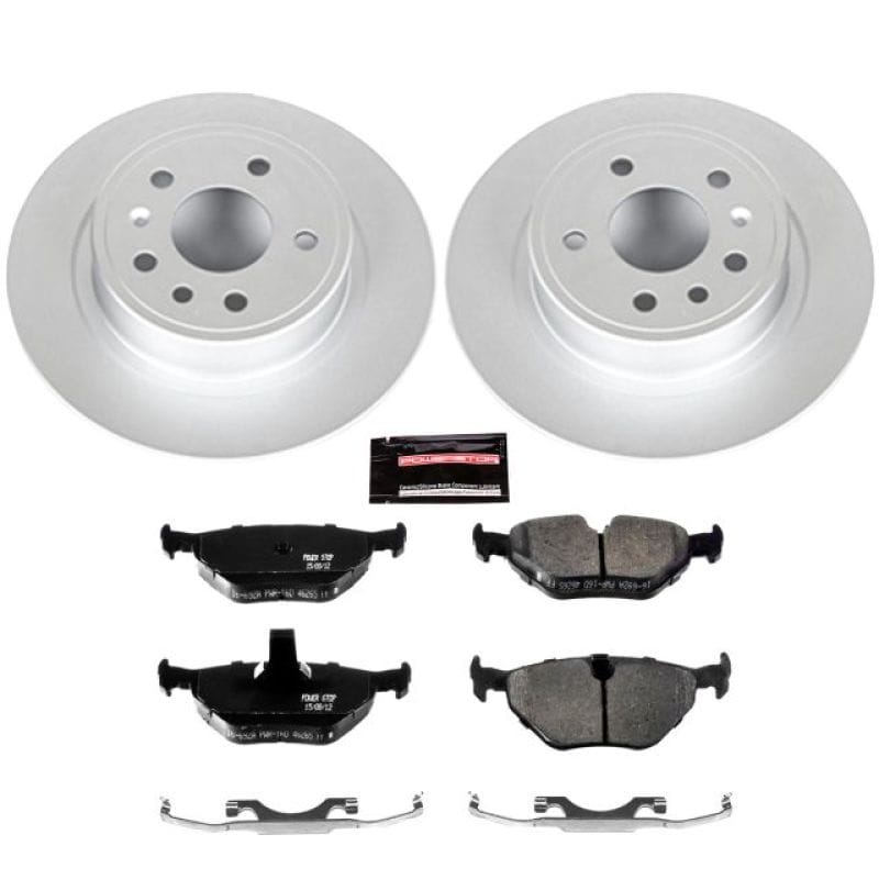 PowerStop — Genuine Geomet Coated Rotor and Carbon-Fiber Ceramic Brake Pad Kit