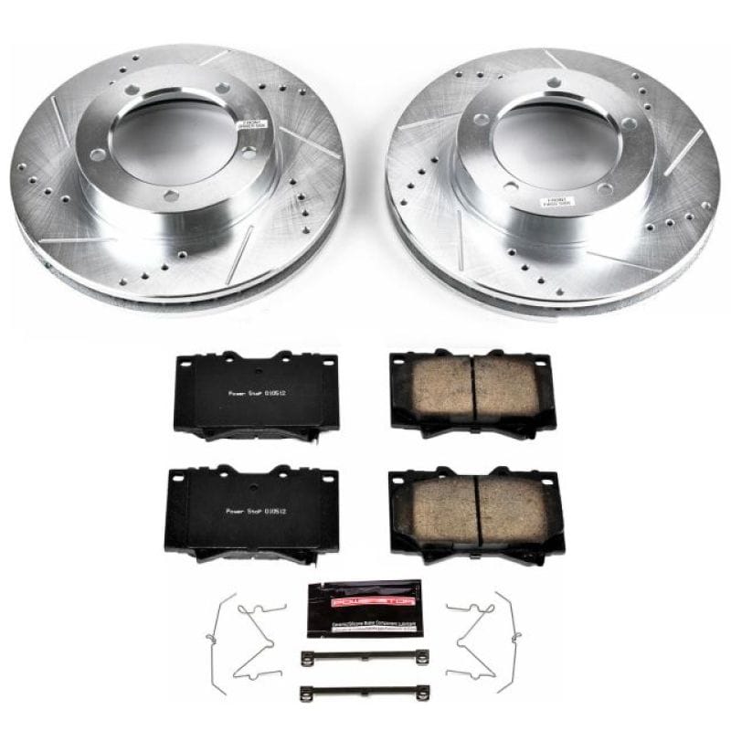 PowerStop — Z23 Daily Driver Carbon-Fiber Ceramic Brake Pad and Drilled & Slotted Rotor Kit