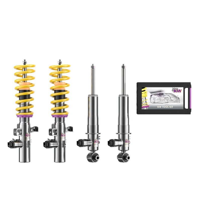 KW — Plug & Play Height Adjustable Coilovers with electronic damping control
KW DDC PLUG & PLAY COILOVER KIT - 39020054