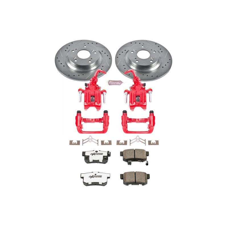 PowerStop — Z26 Street Performance Ceramic Brake Pad, Drilled Slotted Rotor, and Caliper Kit