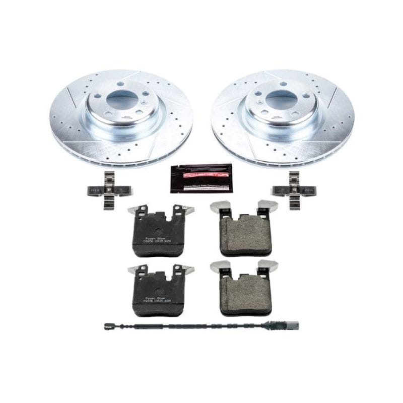 PowerStop — Z23 Daily Driver Carbon-Fiber Ceramic Brake Pad and Drilled & Slotted Rotor Kit
