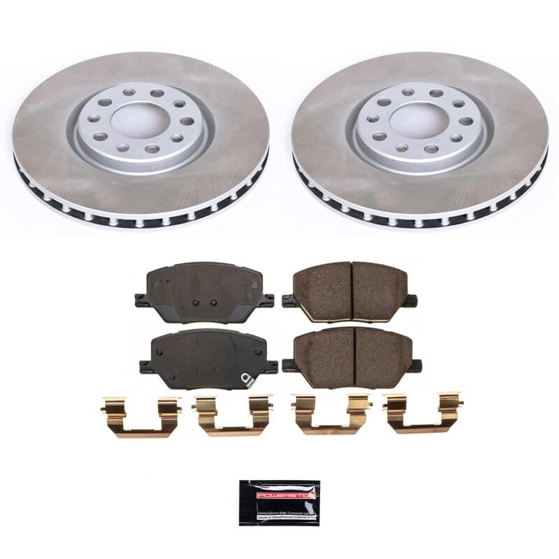 PowerStop — Semi-Coated Rotor and Low-Dust Ceramic Brake Pad Kit