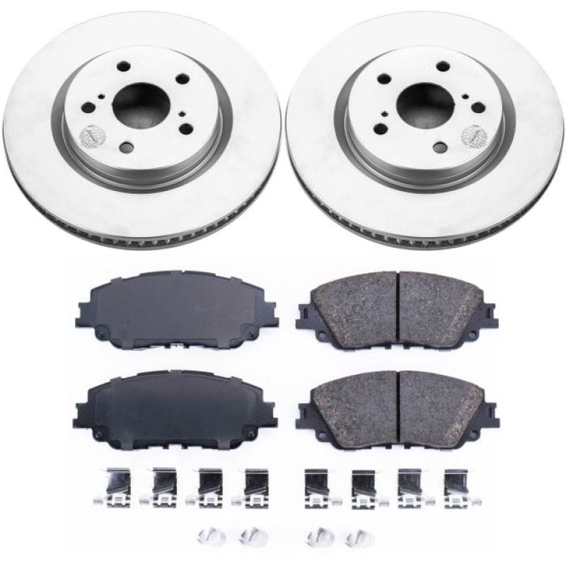 PowerStop — Genuine Geomet Coated Rotor and Low-Dust Ceramic Brake Pad Kit