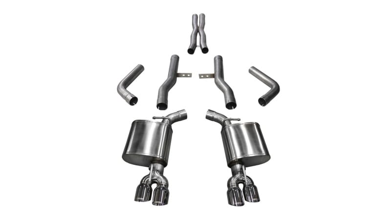 CORSA Performance — 2.75in. Cat-Back Dual Rear Exit with Twin 3.5in. Polished Pro-Series Tips