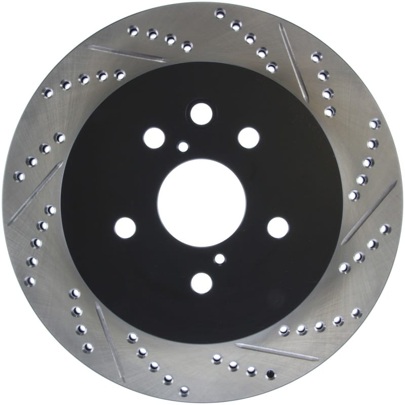 Stoptech — StopTech Sport Drilled & Slotted Brake Rotor; Rear Left
StopTech Sport Drilled/Slotted Brake Rotor; Rear Left
StopTech Sport Drilled/Slotted Disc