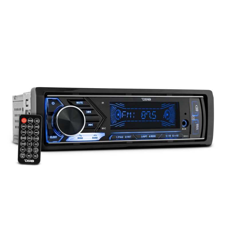 DS18 — DS18 Single Din Headunit Mech-Less Player Receiver Dual USB 7 Volt Preouts