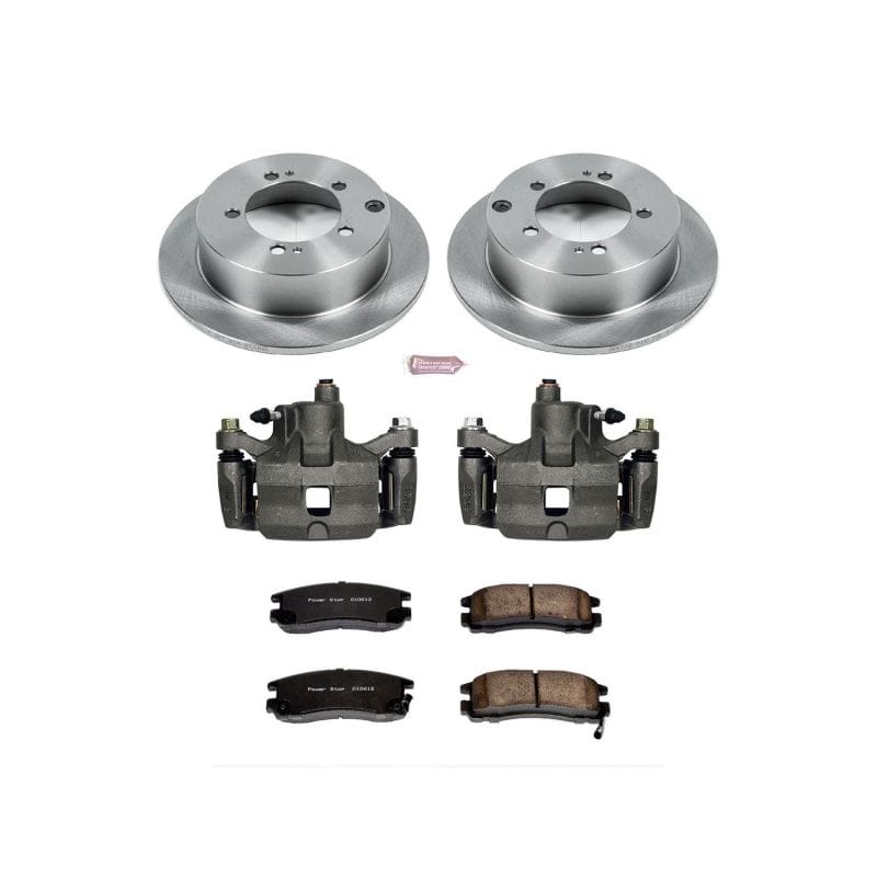 PowerStop — OE Stock Replacement Low-Dust Ceramic Brake Pad, Rotor and Caliper Kit