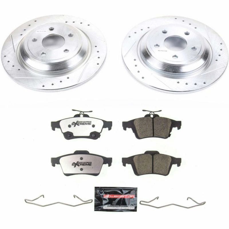 PowerStop — Z26 Street Performance Ceramic Brake Pad and Drilled & Slotted Rotor Kit