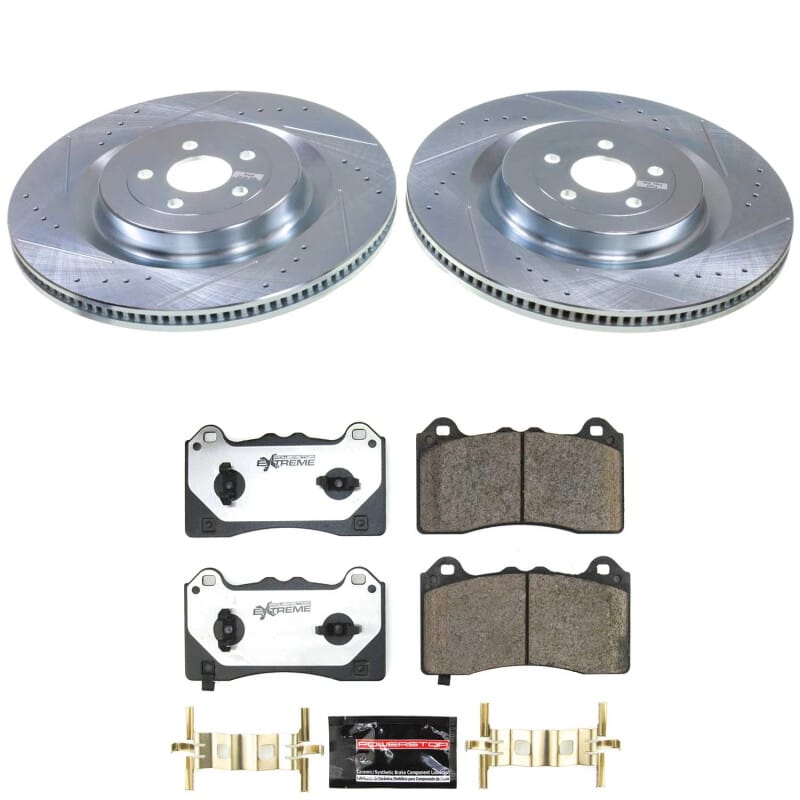 PowerStop — Z26 Street Performance Ceramic Brake Pad and Drilled & Slotted Rotor Kit