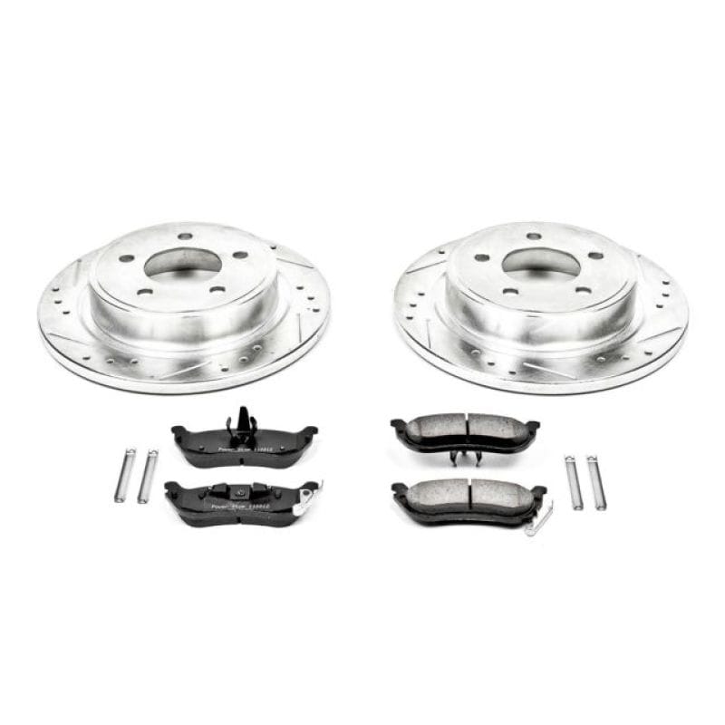 PowerStop — Z23 Daily Driver Carbon-Fiber Ceramic Brake Pad and Drilled & Slotted Rotor Kit