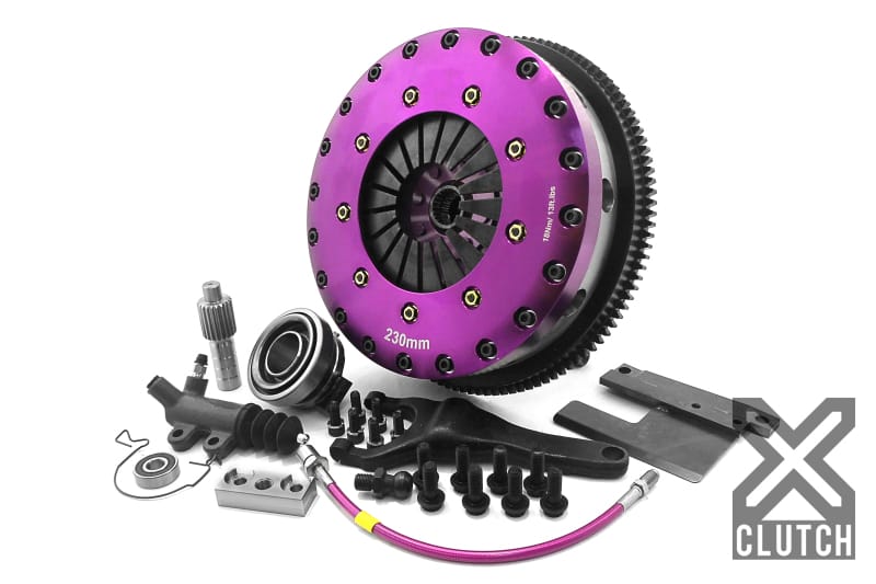 XCLUTCH — Clutch Kit Inc Chromoly Flywheel; 9" Twin Solid Ceramic Clutch Discs