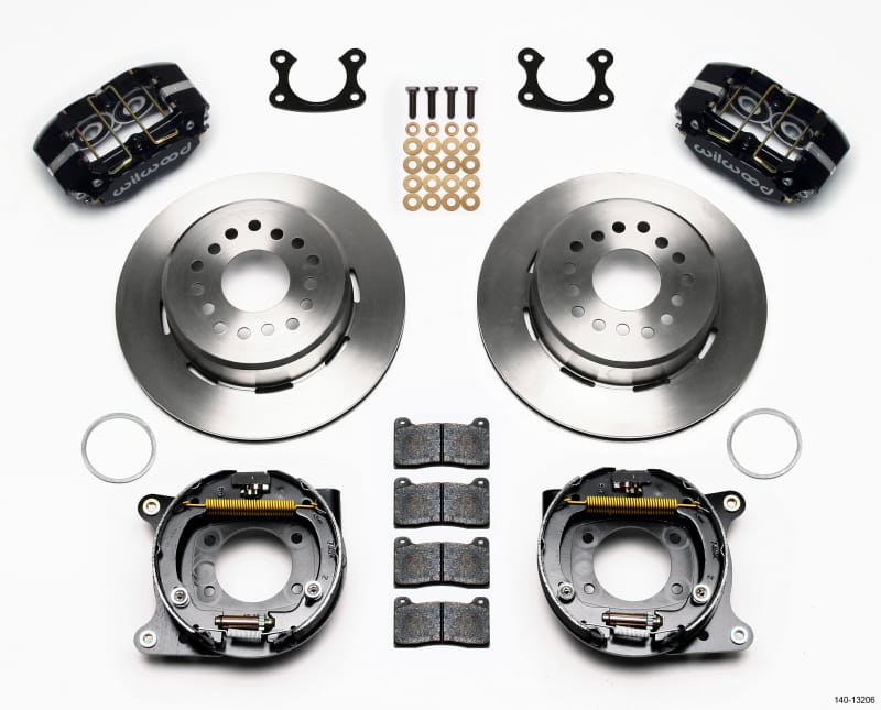 Wilwood — KIT,REAR,DISC/DRUM,DP-DB,SMALL FORD 2.50 OFF,1PC .81 ROTOR,BLACK