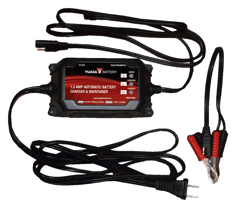 Yuasa Battery — Yuasa 1.2 Amp Charger & Maintainer - 12V