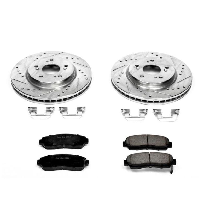 PowerStop — Z23 Daily Driver Carbon-Fiber Ceramic Brake Pad and Drilled & Slotted Rotor Kit