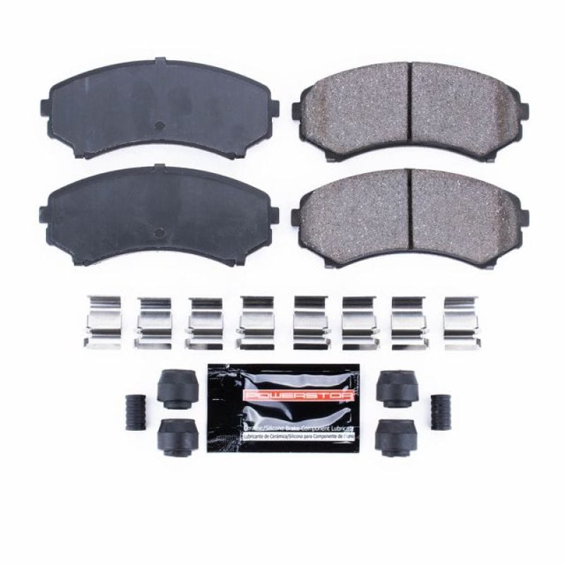 PowerStop — PowerStop - Z23 Daily Driver Carbon-Fiber Ceramic Brake Pads with Hardware Kit