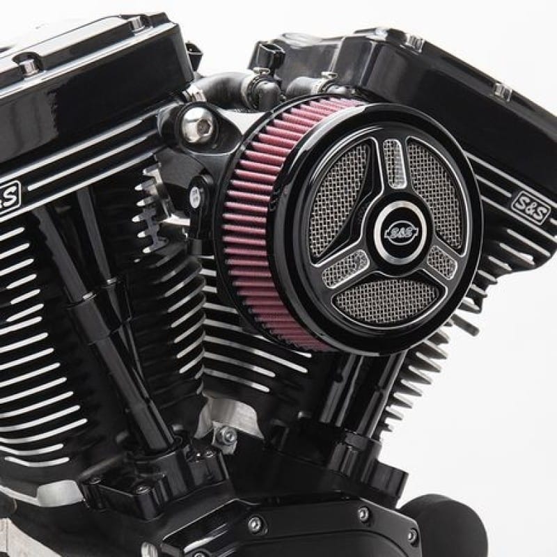 S&S Cycle — S&S Cycle 2017+ M8 Models w/ Stock Throttle Body Stealth Air Cleaner Kit w/ Tri-Spoke Cover