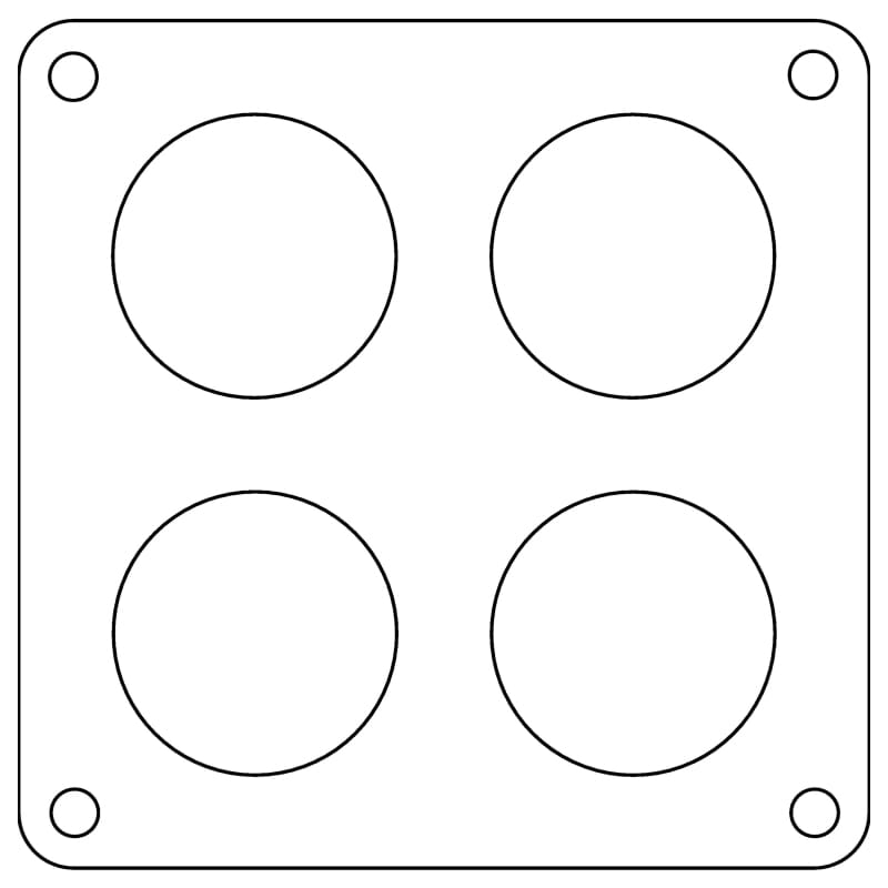 Cometic Gasket — Cometic Holley 4500 Dominator .047in Fiber Carburetor Gasket - 1.75in Holes - 4-Hole
Carburetor Gasket