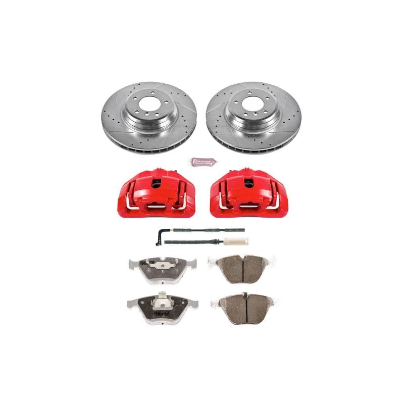 PowerStop — Z26 Street Performance Ceramic Brake Pad, Drilled Slotted Rotor, and Caliper Kit