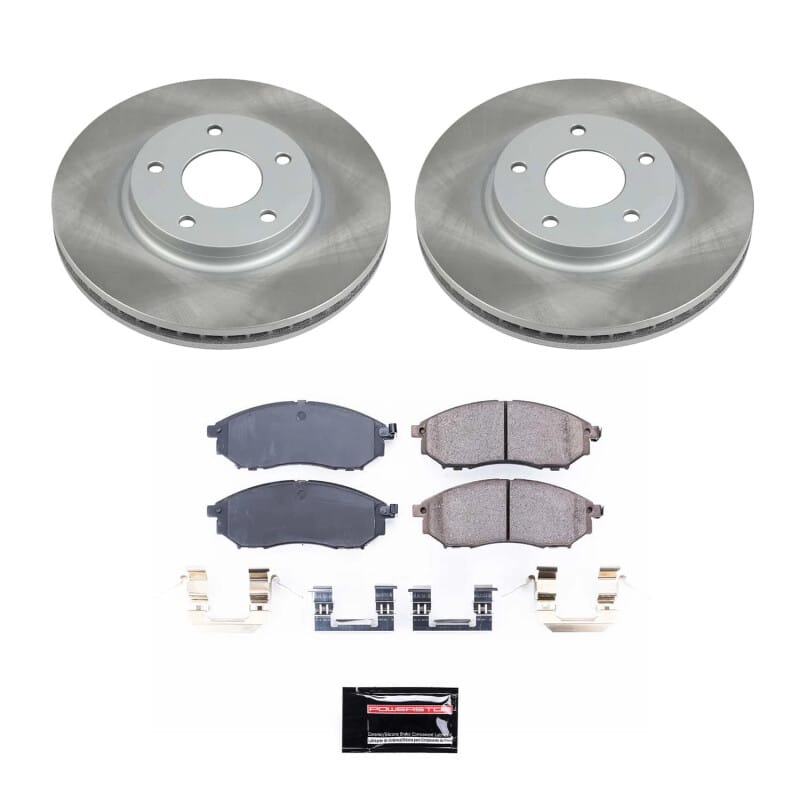 PowerStop — Semi-Coated Rotor and Low-Dust Ceramic Brake Pad Kit