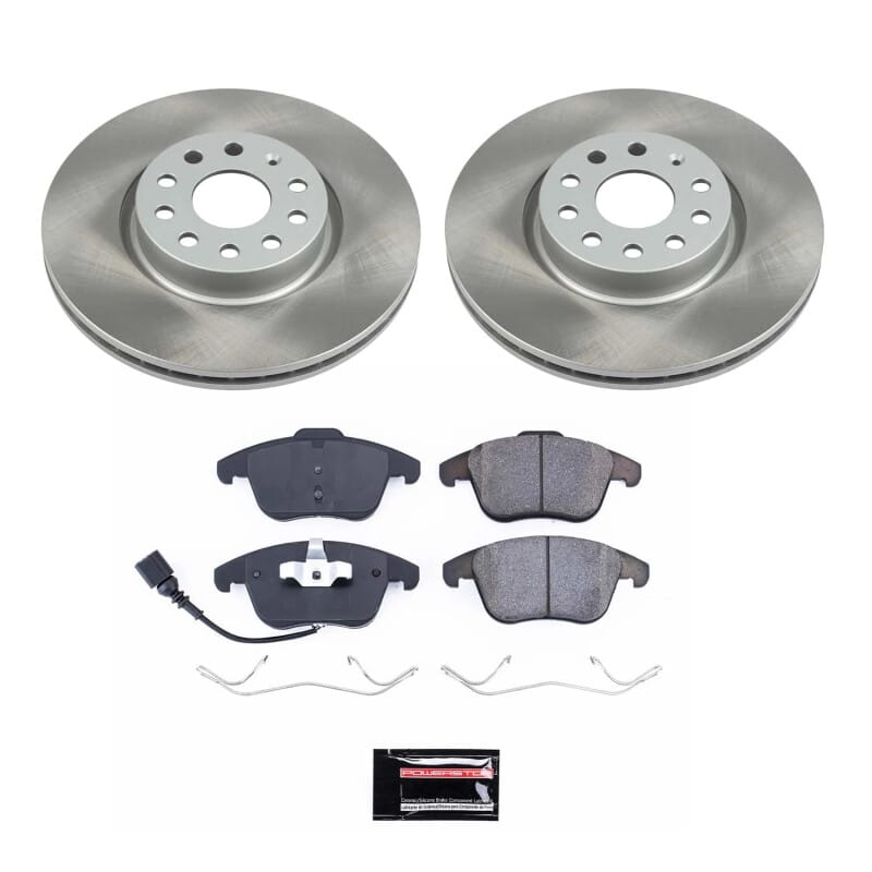 PowerStop — Semi-Coated Rotor and Low-Dust Ceramic Brake Pad Kit