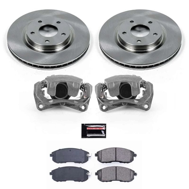 PowerStop — OE Stock Replacement Low-Dust Ceramic Brake Pad, Rotor and Caliper Kit