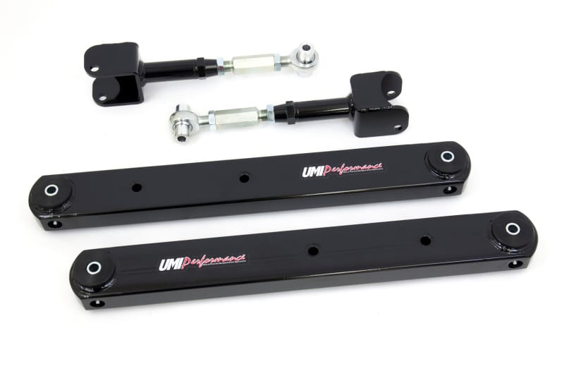 UMI Performance — 402119 - 1964-1967 GM A-Body Rear Control Arm Kit, Boxed Lowers, Adj Uppers