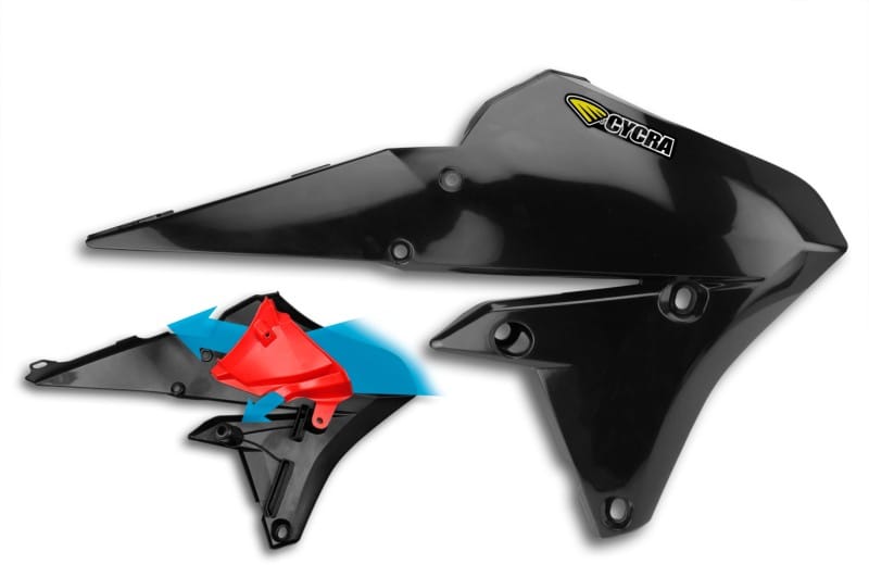 Cycra — Cycra 14-19 Yamaha WR250F-450F/YZ250-450FX Powerflow Radiator Shrouds - Black