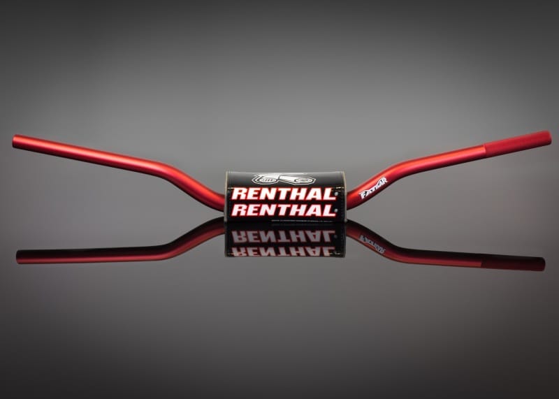 Renthal — Honda CRF 2019, Red, Width 802mm, Height 91mm, Rise 52mm, Clamp Area Width 131mm, Sweep 51mm, Control Length 200mm