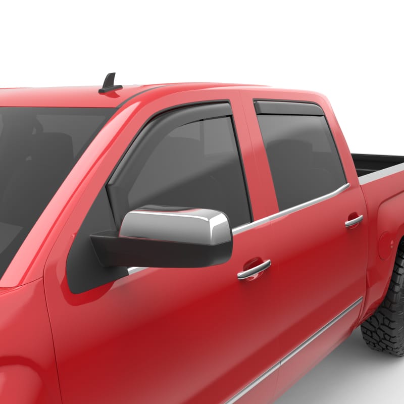 EGR — EGR 571775-4pc Matte In-channel Window Visors for 14-19 Chevy/GMC Crew Cab
EGR in-channel window visors front & rear set matte black finish