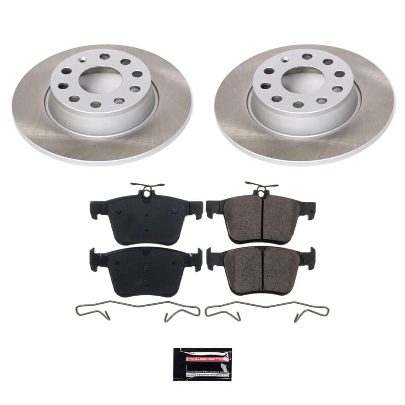 PowerStop — Semi-Coated Rotor and Low-Dust Ceramic Brake Pad Kit