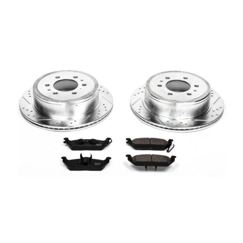 PowerStop — Z23 Daily Driver Carbon-Fiber Ceramic Brake Pad and Drilled & Slotted Rotor Kit