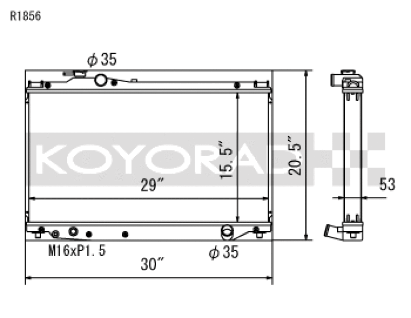 Koyo — Koyorad R1856 Racing All Aluminum Radiator
