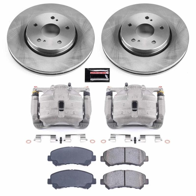 PowerStop — OE Stock Replacement Low-Dust Ceramic Brake Pad, Rotor and Caliper Kit